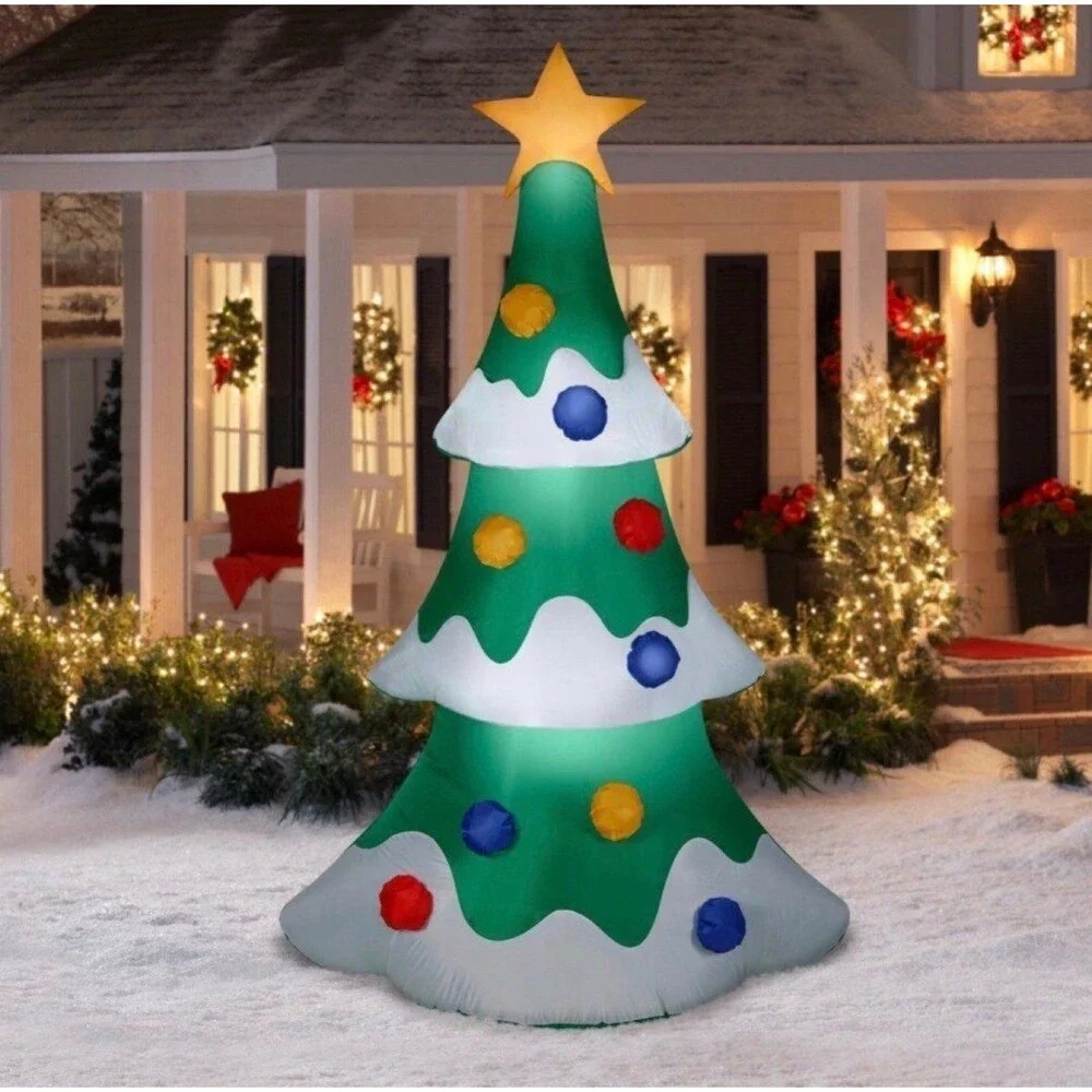 9ft Snowy Christmas Tree Holiday Airblown Inflatable